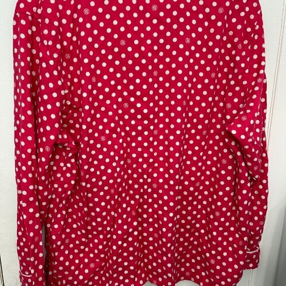 Victoria’s Secret pajama top XL magenta pink with white polka dots - Picture 6 of 6
